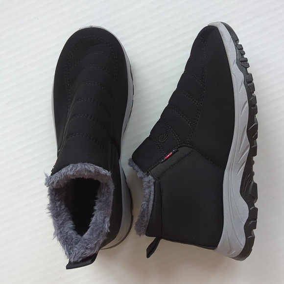 Fashion Sport Warm Plush Slip On Booties US Size 8 Black 39 - Picture 1 of 16